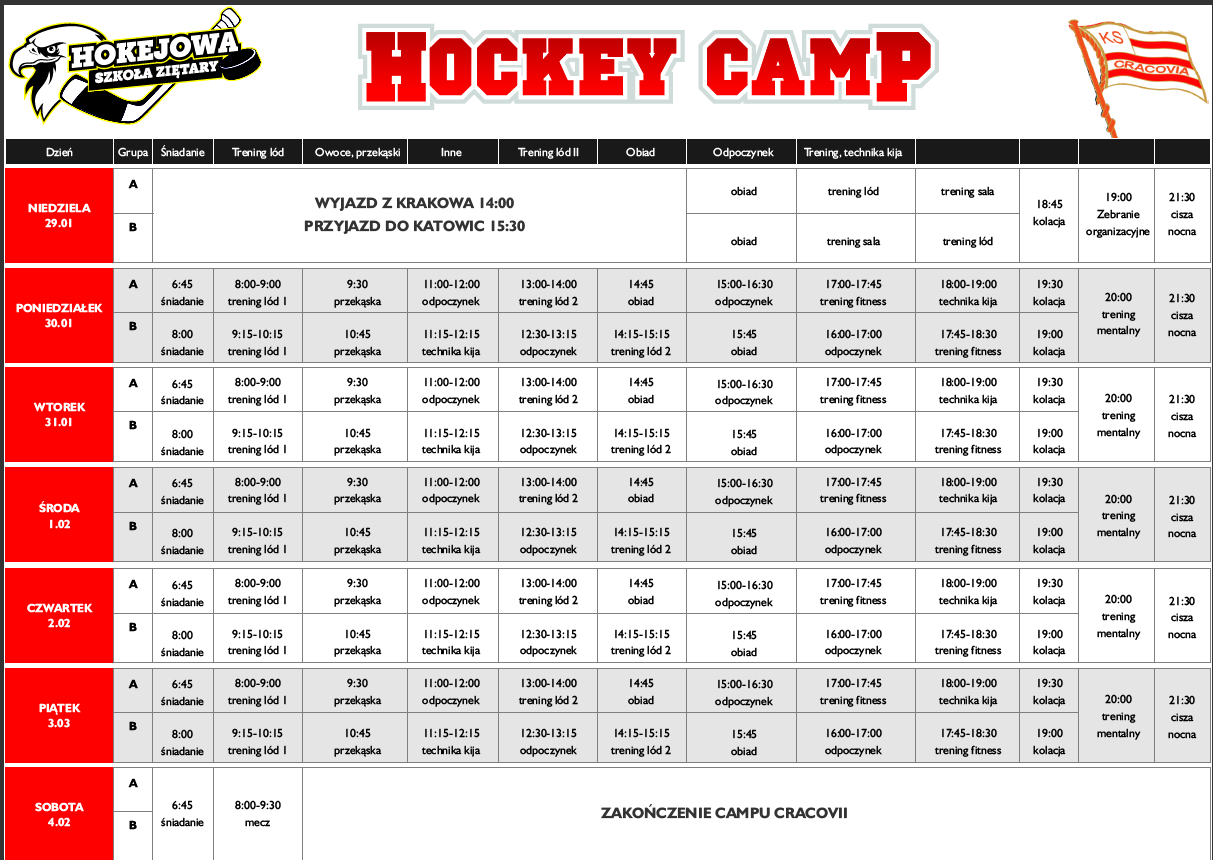 Cracovia Camp 2017 Program